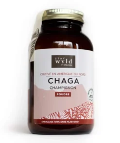 Stay Wyld Organics – Chaga Mushroom Capsules (Bottle of 60)